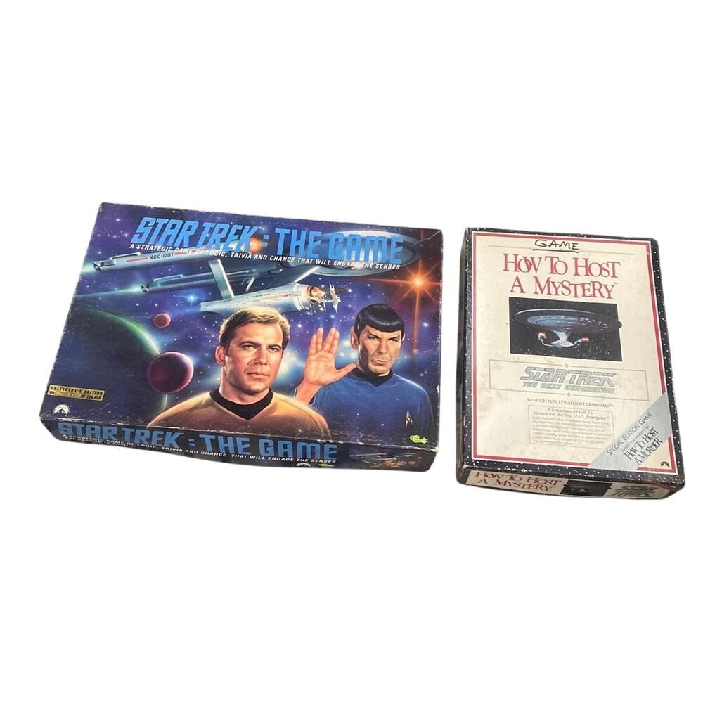 Vintage Star Trek Board Game Lot The Game Limited Edition How To Host A Mystery